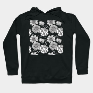 Flowers Line Art - Sepia Hoodie